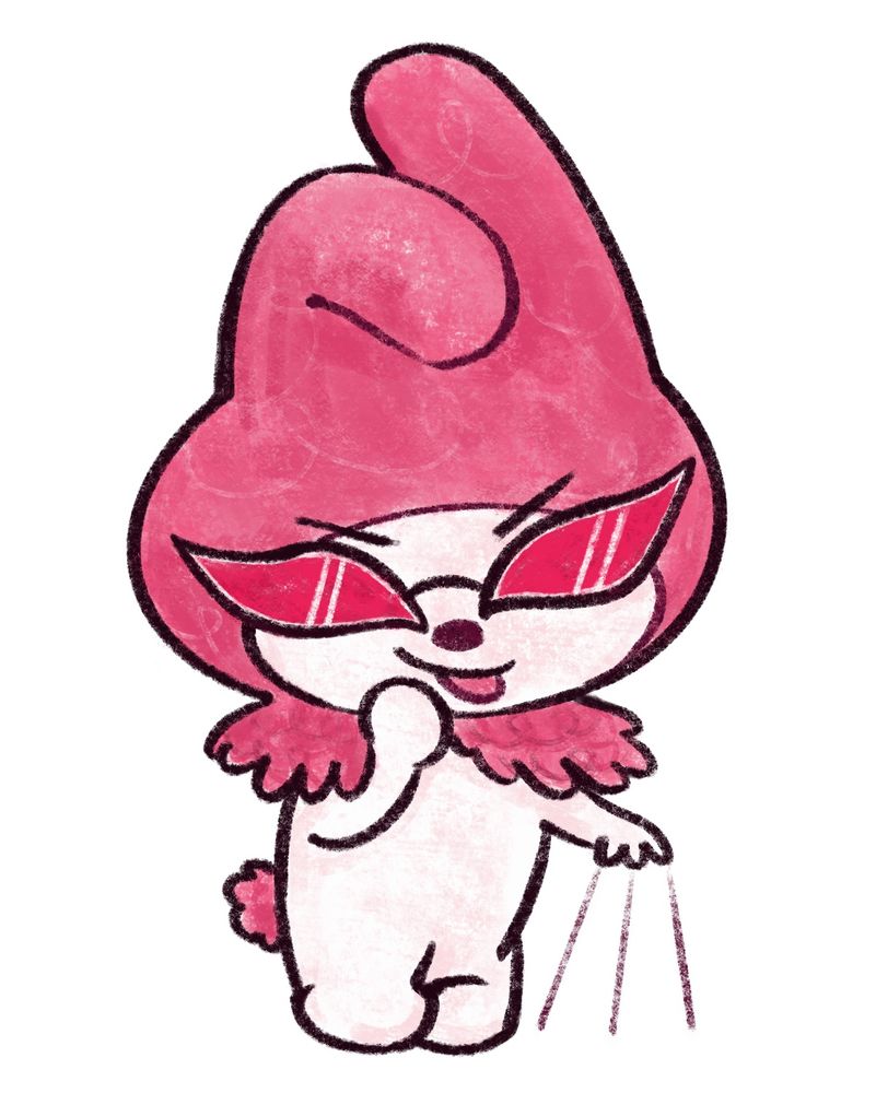My Melody dressed as Doflamingo 