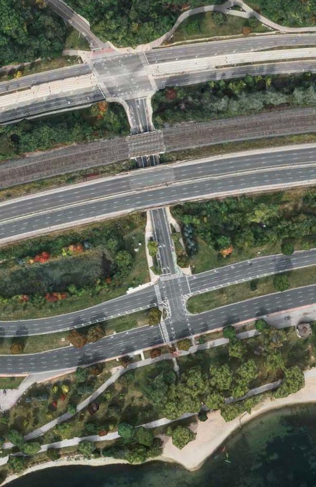 18 lanes for motorized vehicles between High Park and Lake Ontario. Toronto is mad.