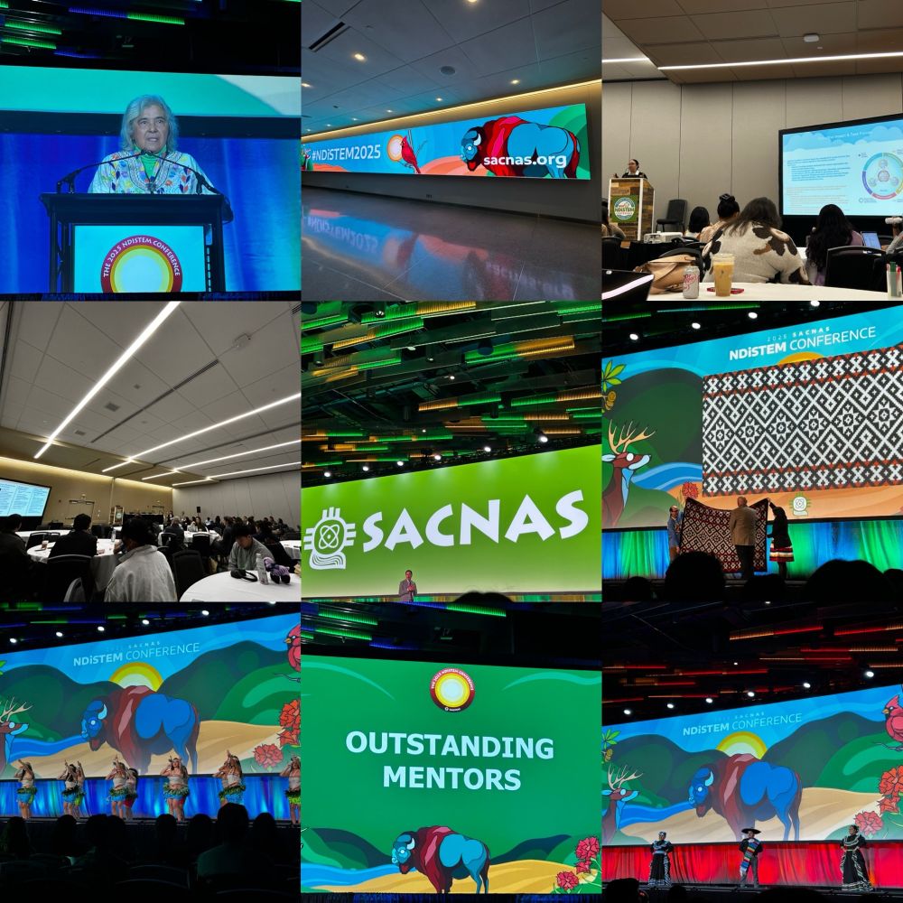 Collage of activities at the annual SACNAS conference. 