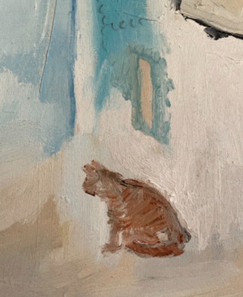 Pintura de um gatinho