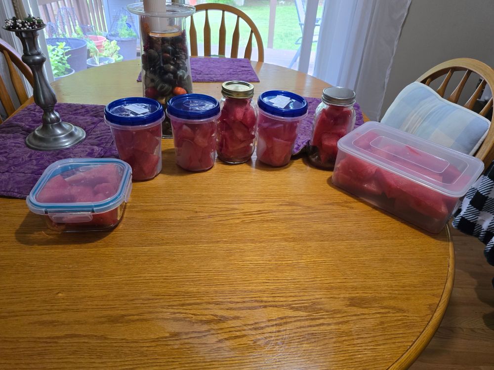 That's a lot of watermelon for three bucks. 