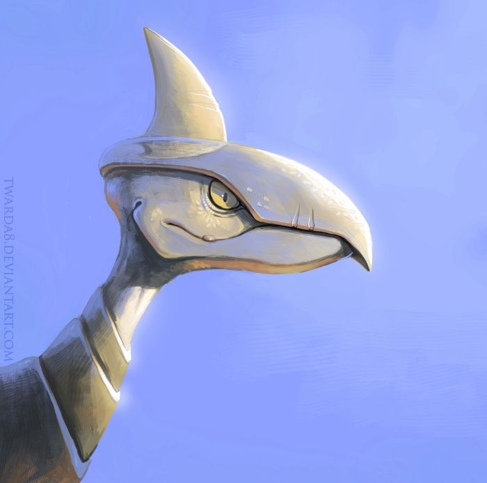 A digital painting of Skarmory 