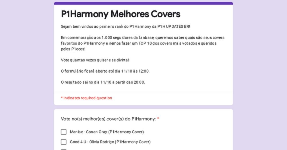 P1Harmony Melhores Covers