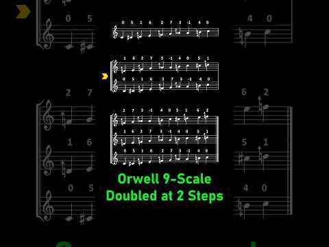 The 9-tone Orwell Diatonic Scale and Dyads, Triads