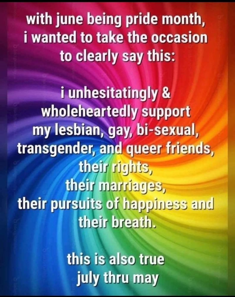 Rainbow 🌈 message for Pride Month.