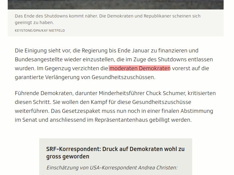 screenshot aus dem verlinkten artikel, hervorgehoben ist die bezeichnung "moderate demokraten"