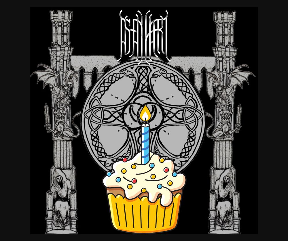 The album Faded Gold by ashenheart with a cupcake and candle in front of it
