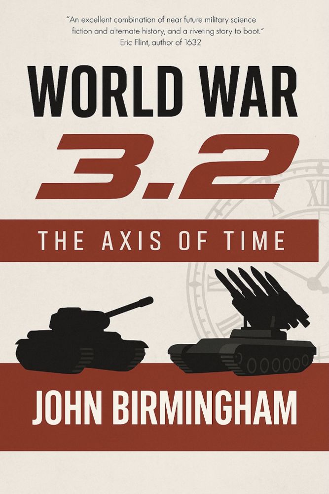 The cover of JB's new book. World War 3.2. It's a fucking tank and a missile launcher and they're throwing down, bro and it's fuckin' awesome innit.