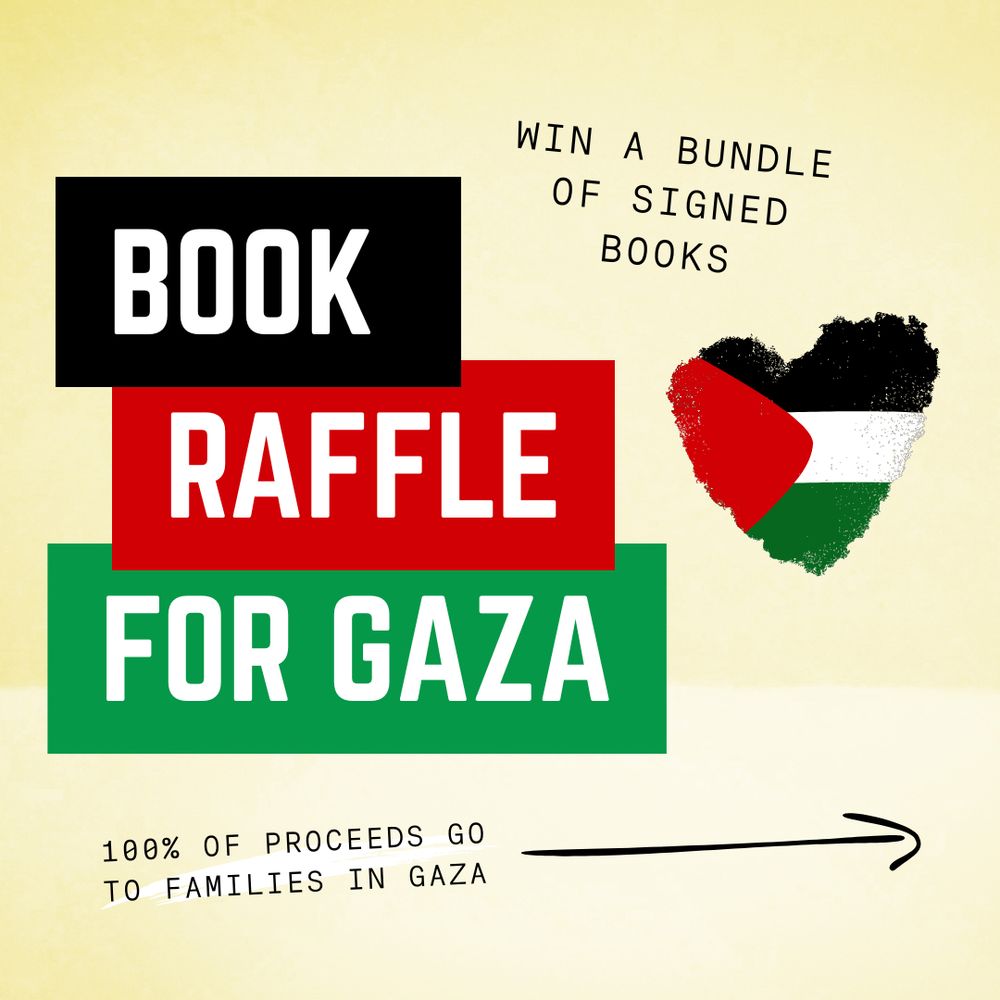 Book raffle for Gaza. 100% of proceeds go to families in Gaza