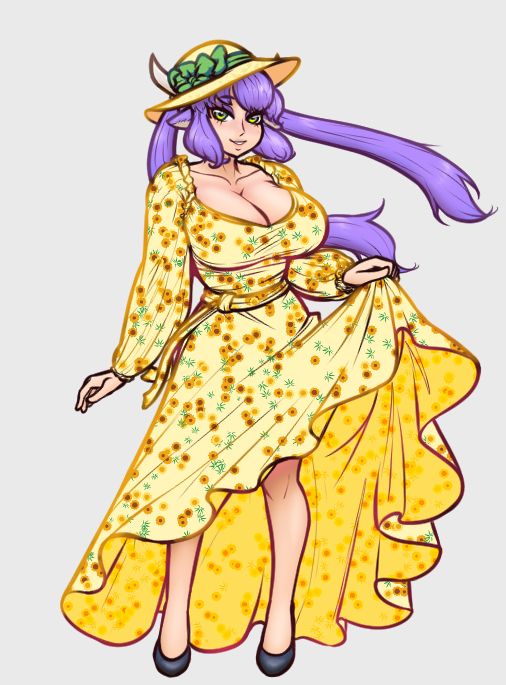 I'll watch Romolla streams pretty regularly, and she has some fantastic fashion choices which I'm more than willing to put to canvas. I also enjoy seeing her proxy(?) Deb wearing the same clothes given the vtuber/fleshtuber line is next to non-existent between the two. Always a fun exercise, and a personal gift to her for continuing to be a pleasant person with a very fun community to boot.