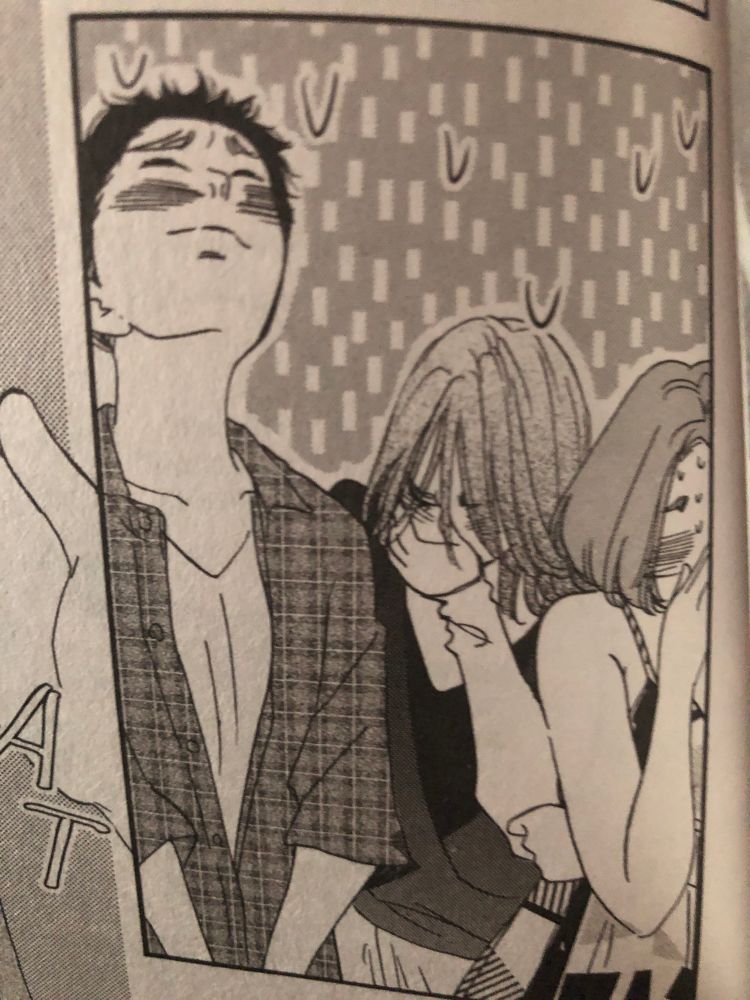 3 women with various flustered expressions. 