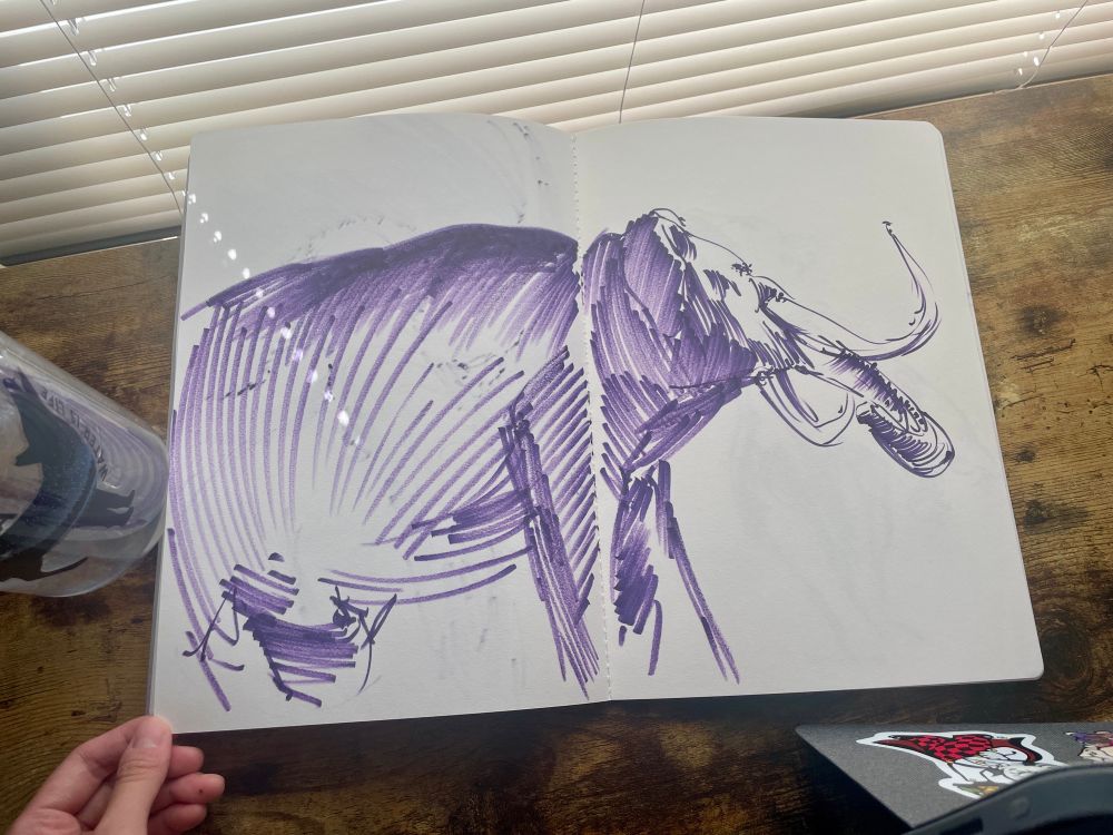 Study of ye olde mastodon. Olo marker