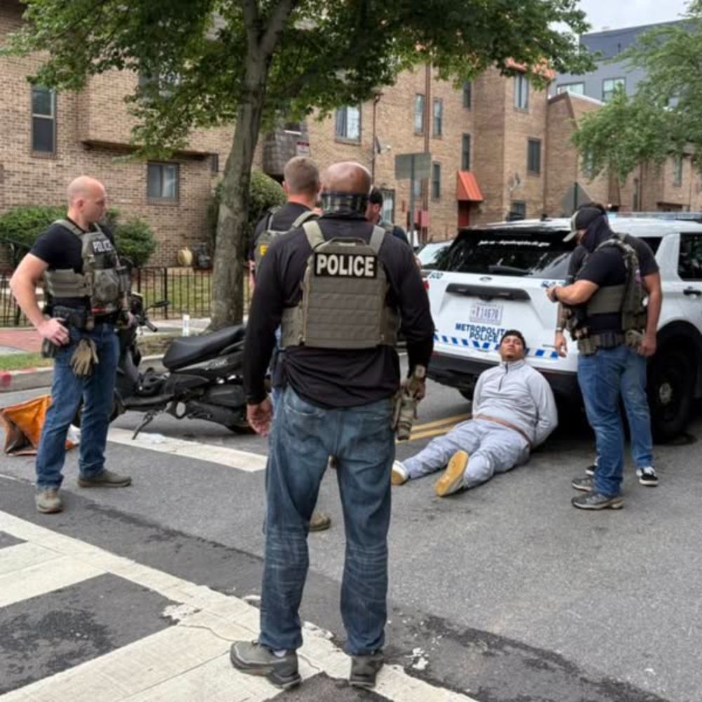 Police and ICE in DC ran down and hit a food delivery worker on his moped with their SUV…The worker was sobbing and asking to call his family as roughly twenty masked agents arrived in multiple...