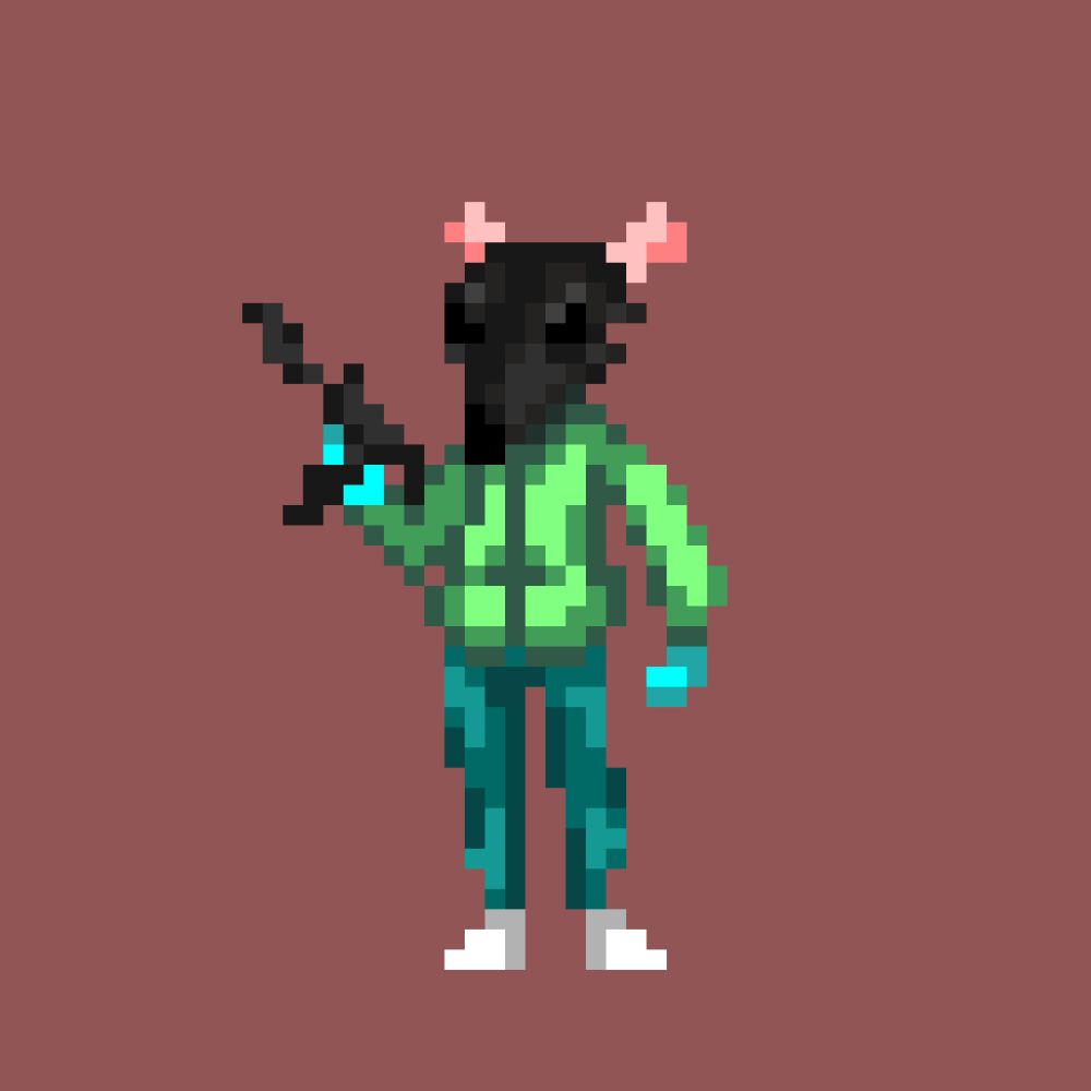 richter from hotline miami pixel art