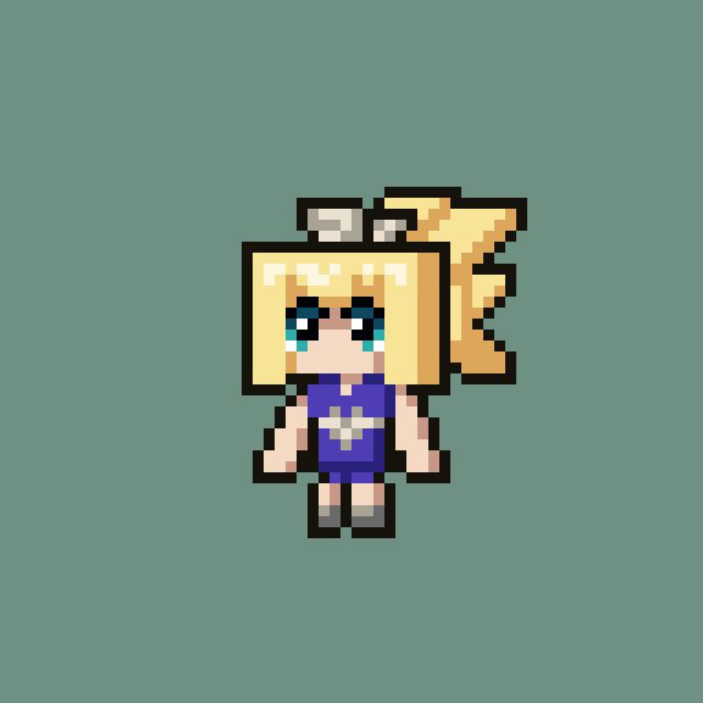 kohaku from doctor stone pixel art