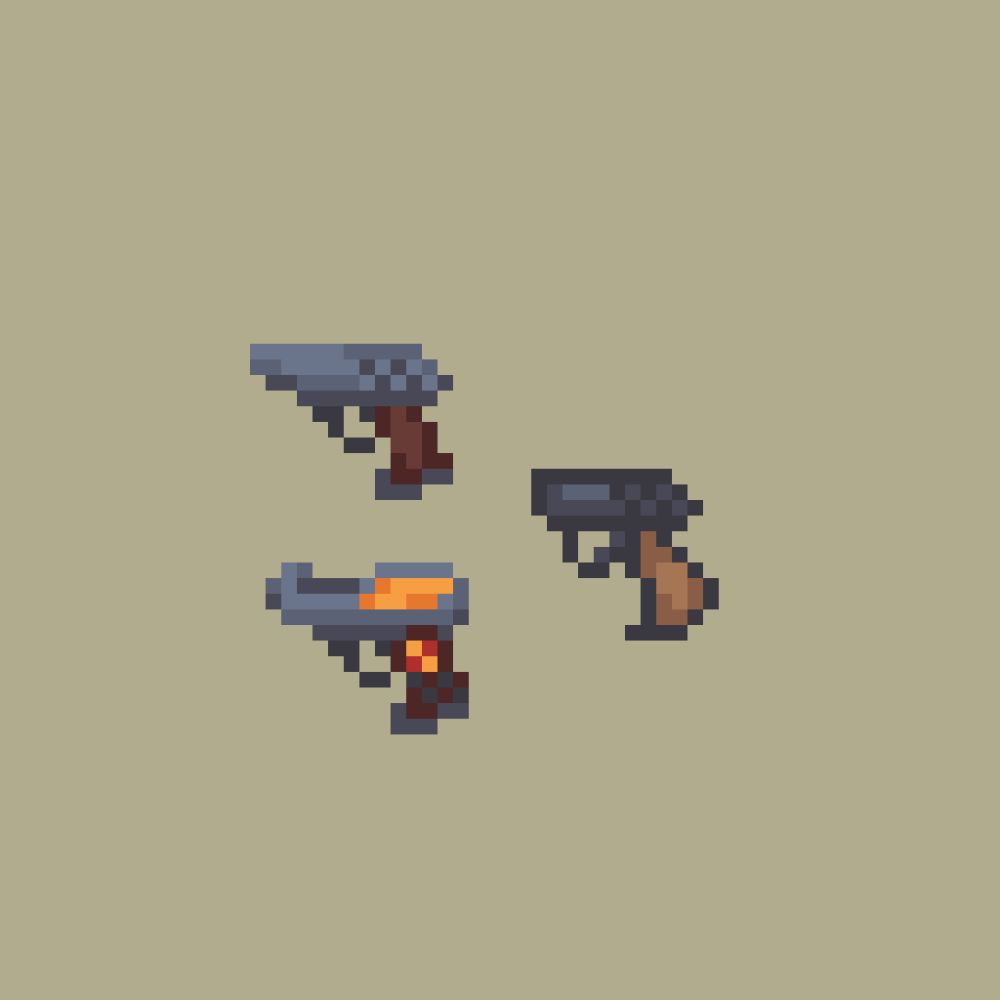 pistols from team fortress 2 pixel art