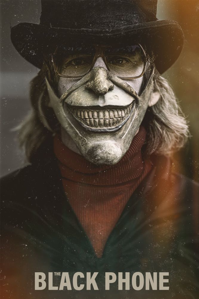 "The Grabber" from The Black Phone with his creepy ass grin in his scary ass mask.