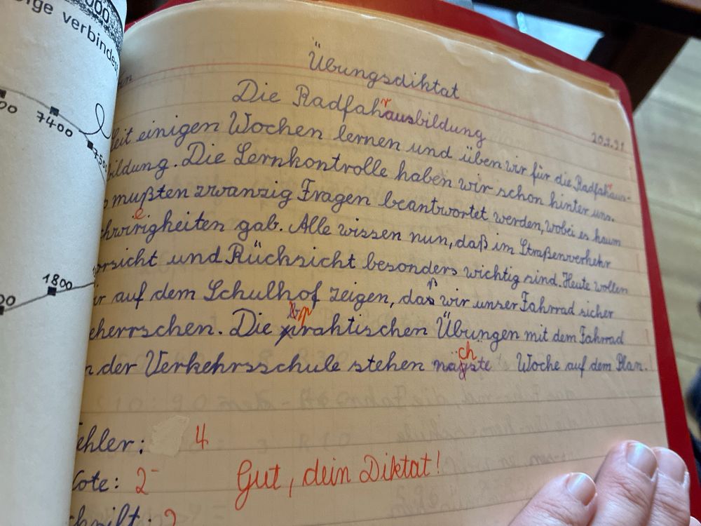 Wunderbare Handschrift einer Neunjährigen. 