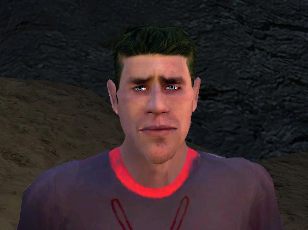 Copper, a worried-looking man with a large jaw standing at the beach under Santa Monica Pier.
