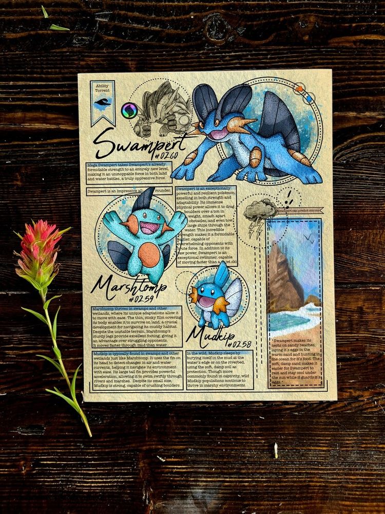 Pokemon print swampert
