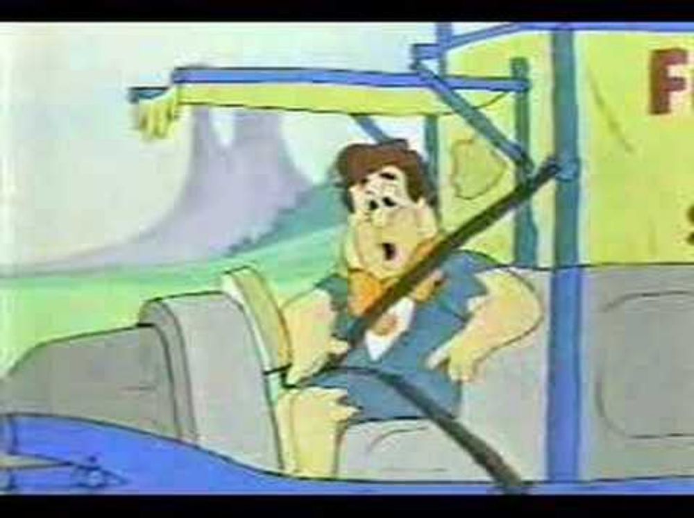 1980s Flintstones Kids seatbelt safety PSA commercial