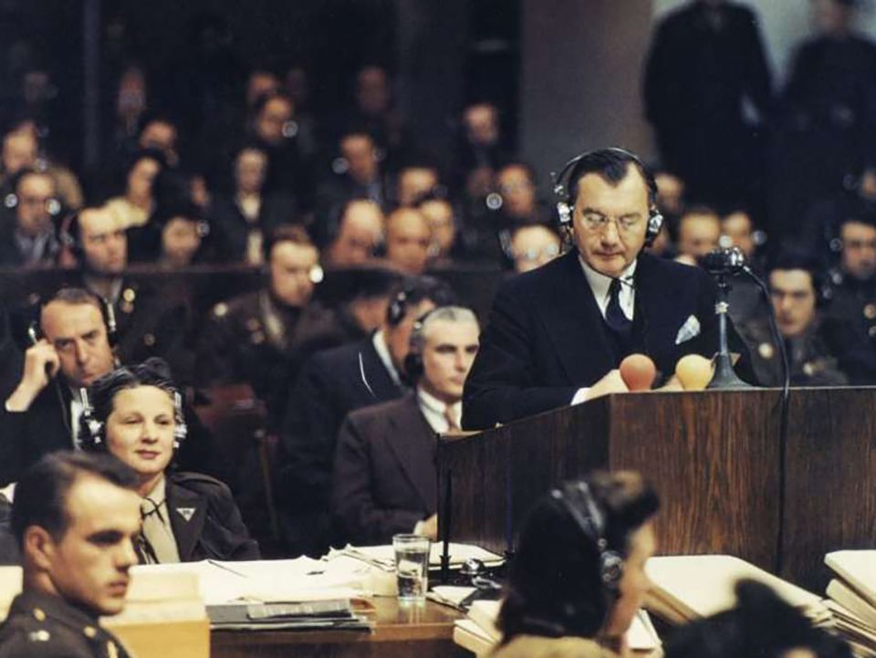 Justice Robert H. Jackson at Nuremberg War Crime Trials