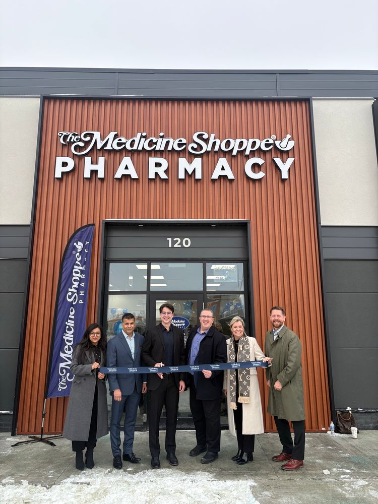 MLA Kyle Kasawski attends the grand opening of a new pharmacy in Sherwood Park.