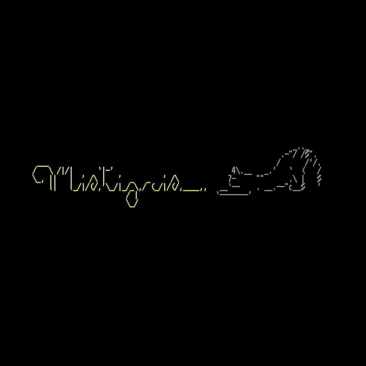 A housecat at the right fluidly stretches, facing a cursive Mistigris logo in yellow on the left side