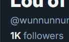 One thousand followers!