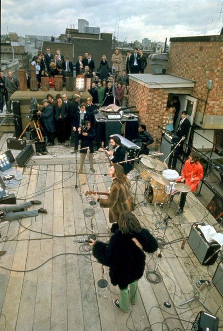 The #Beatles' rooftop concert, Apple Corps headquarters at 3 Savile Row. 30 January 1969