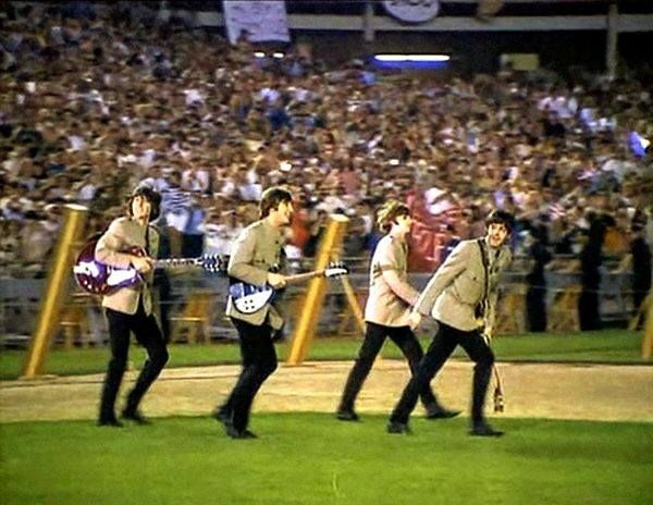 The #Beatles entering the Shea Stadium
