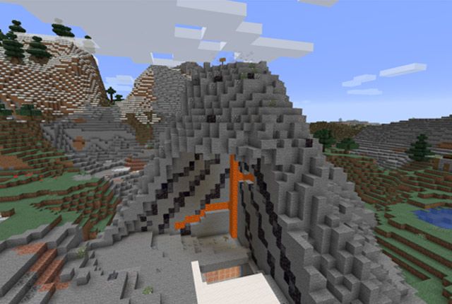 volcano built in minecraft