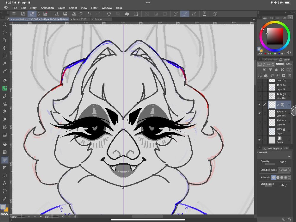 A cute profile of a cunty anthro bat character