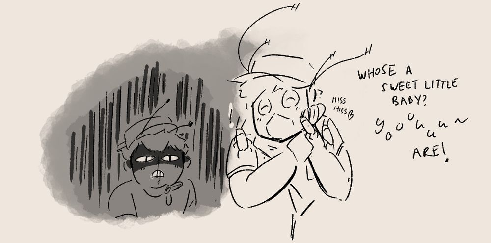 gateau being jealous of a cockroach