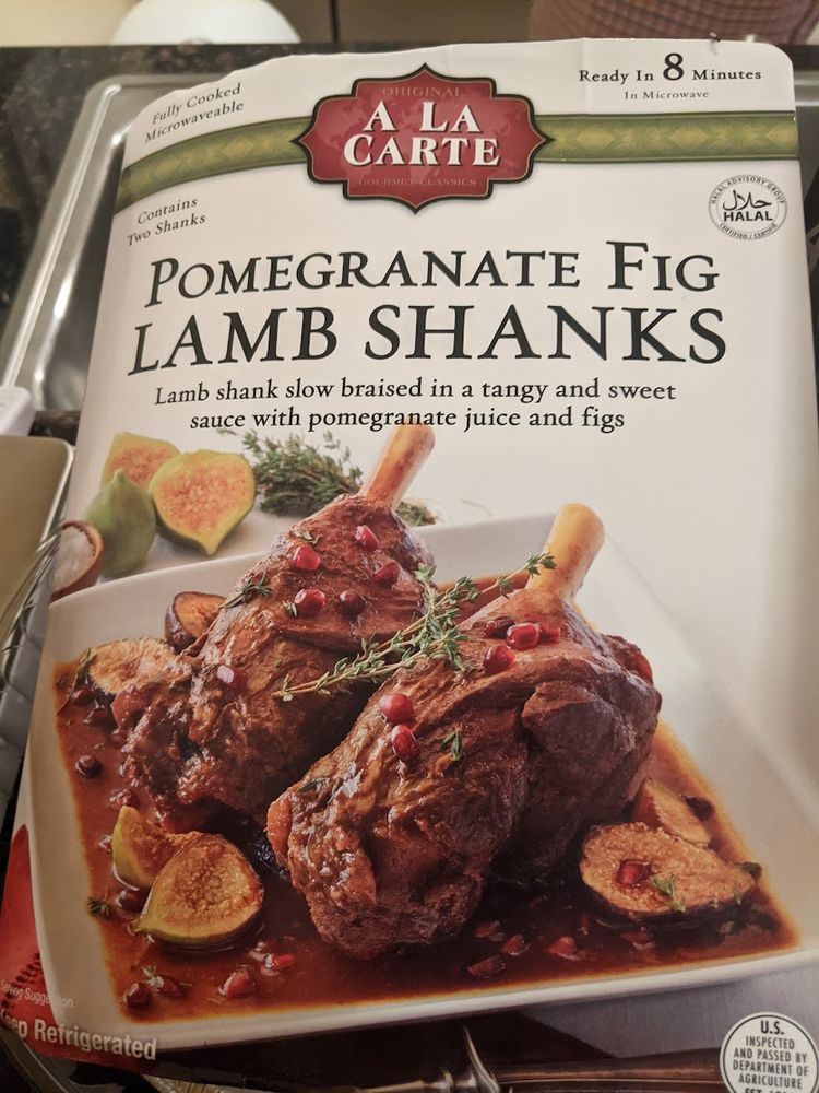 lamb shank package, also known as a rack of lamb