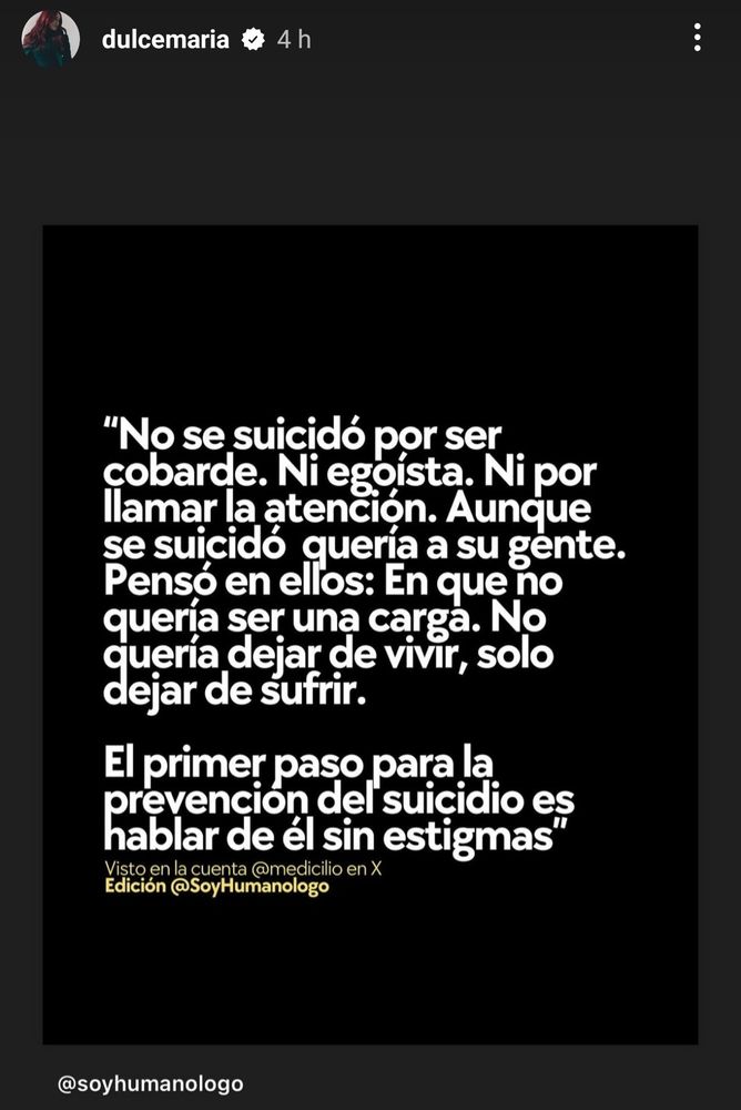 Não se suicidou por ser covarde. Nem egoísta. Nem para chamar atenção. Ainda que tenha se suicidado amava os seus. Pensou neles: que não queria ser uma carga. Não queria deixar de viver, só deixar de sofrer...
O primeiro passo para a prevenção ao suicídio é falar dele sem estigmas...