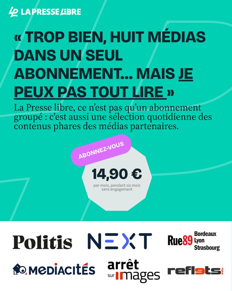 La Presse libre, ce n’est pas qu’un abonnement groupé : c'est aussi une sélection quotidienne des contenus phares des médias partenaires.