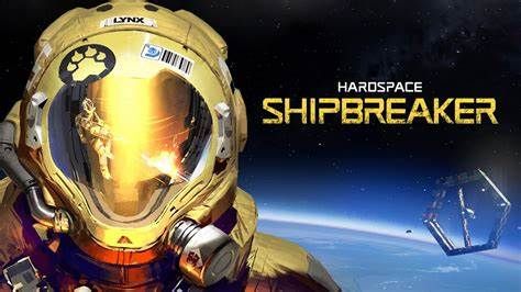 The cover for Hardspace: Shipbreaker, the mirrored visor of an industrial space-suit reflecting a cutting laser melting ship structure.