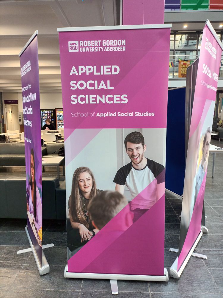 Banner poster advertising our (very excellent) Applied Social Sciences course.