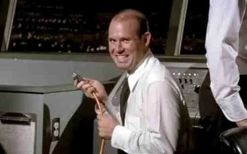 Man pulling plug for airport controls.