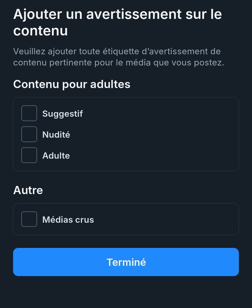 Different kind of labels in french 
