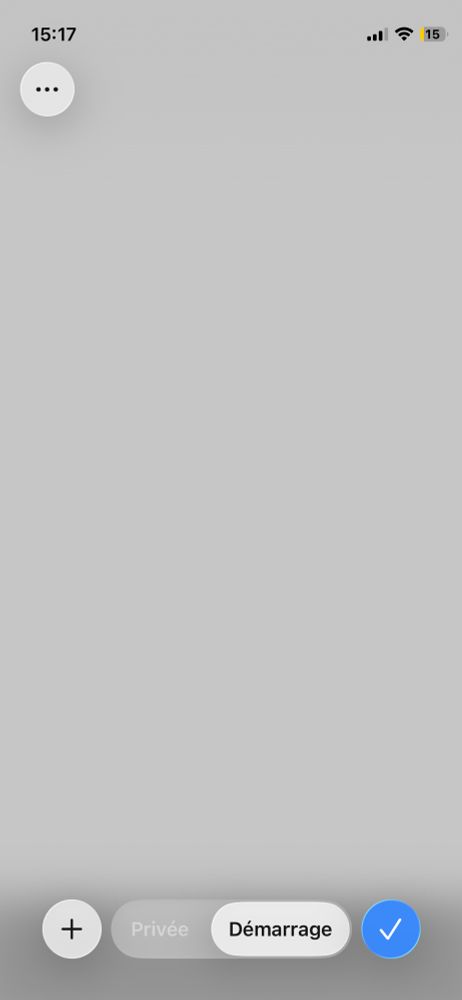 Safari vide avec ses gros boutons moches