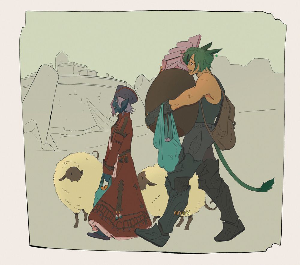 WoL helping a young girl from the Azim Steppe with her grocery trip.