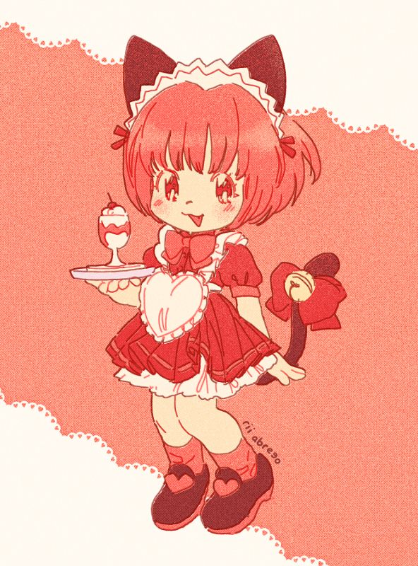 Ichigo from Tokyo Mew Mew in her waitress outfit
