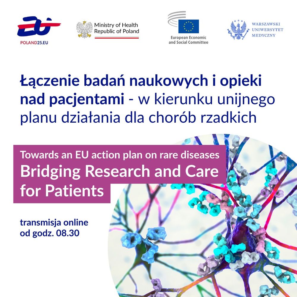 Grafika - zapowiedź drugiego dnia konferencji o chorobach rzadkich. 