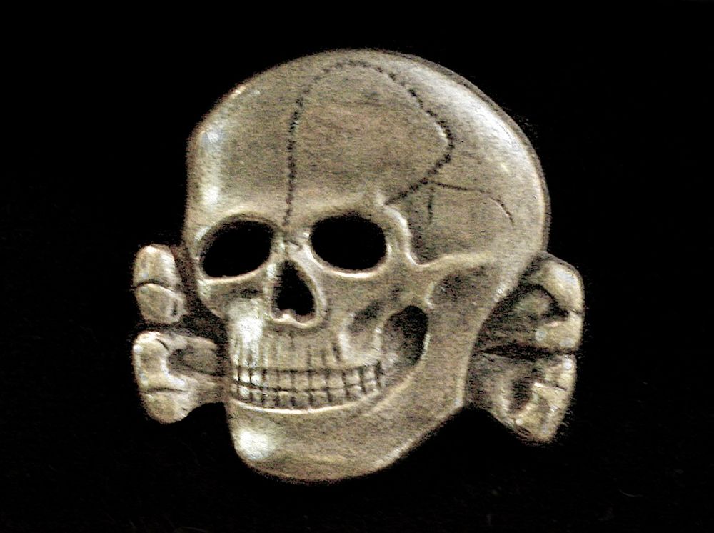 Nazi SS Totenkopf ("death's head") skull pin