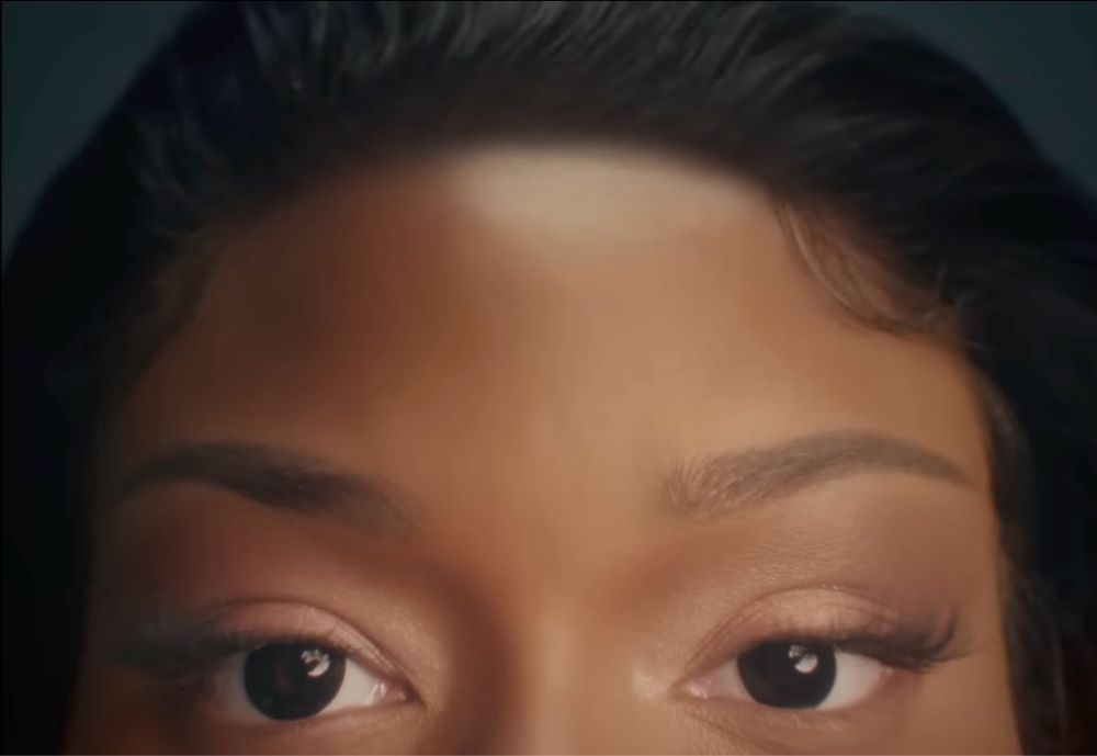 the same shot of megan but her eyes are looking straight ahead
i would tattoo this image on the inside of my eyelids