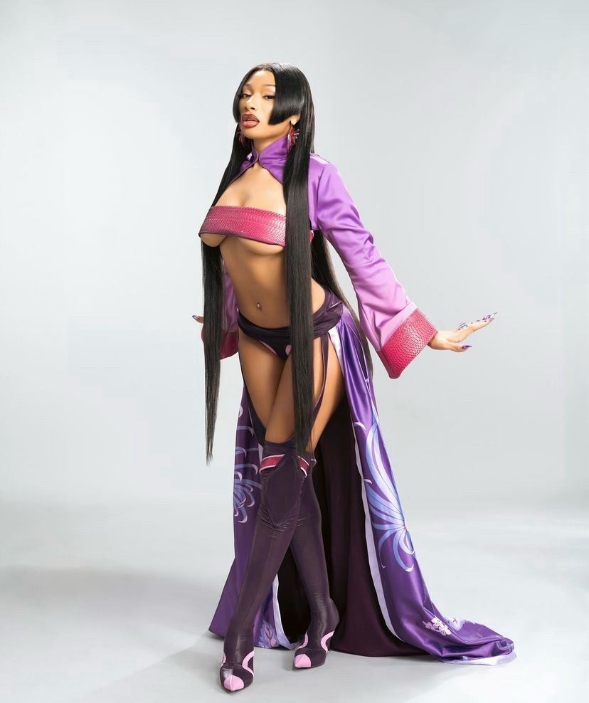 this is megan in her first look from the BOA music video. it’s a studio photo of her and she’s absolutely serving the mother cuntry