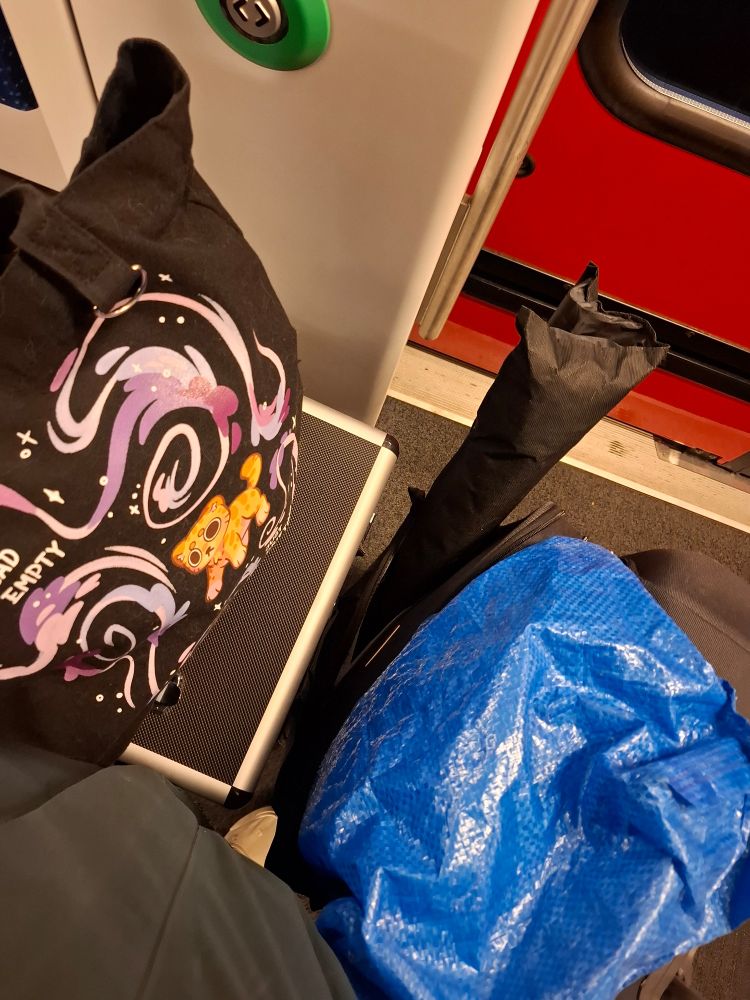 My suitcases full of convention stuff