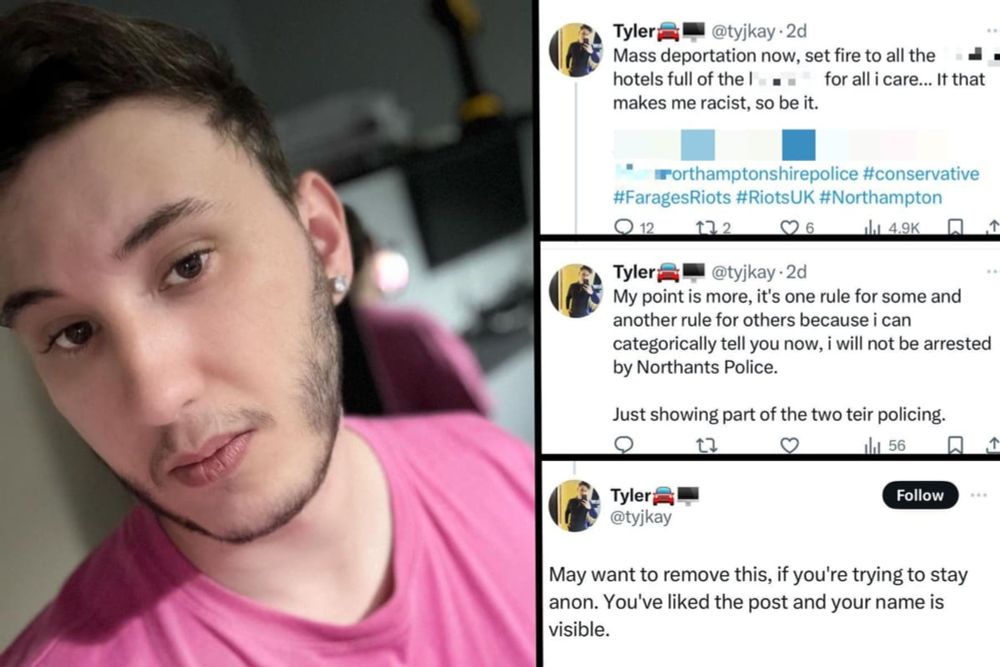 Bungling far-fight agitator jailed after tagging police in his own tweets inciting racial hatred